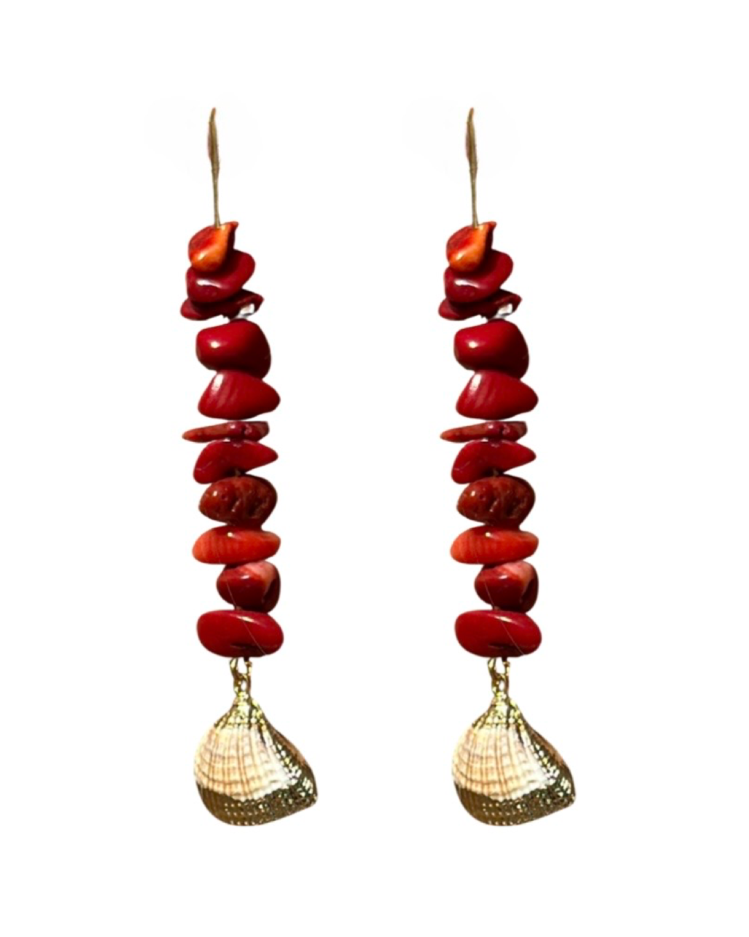 The Paradisco Earring in Red Coral