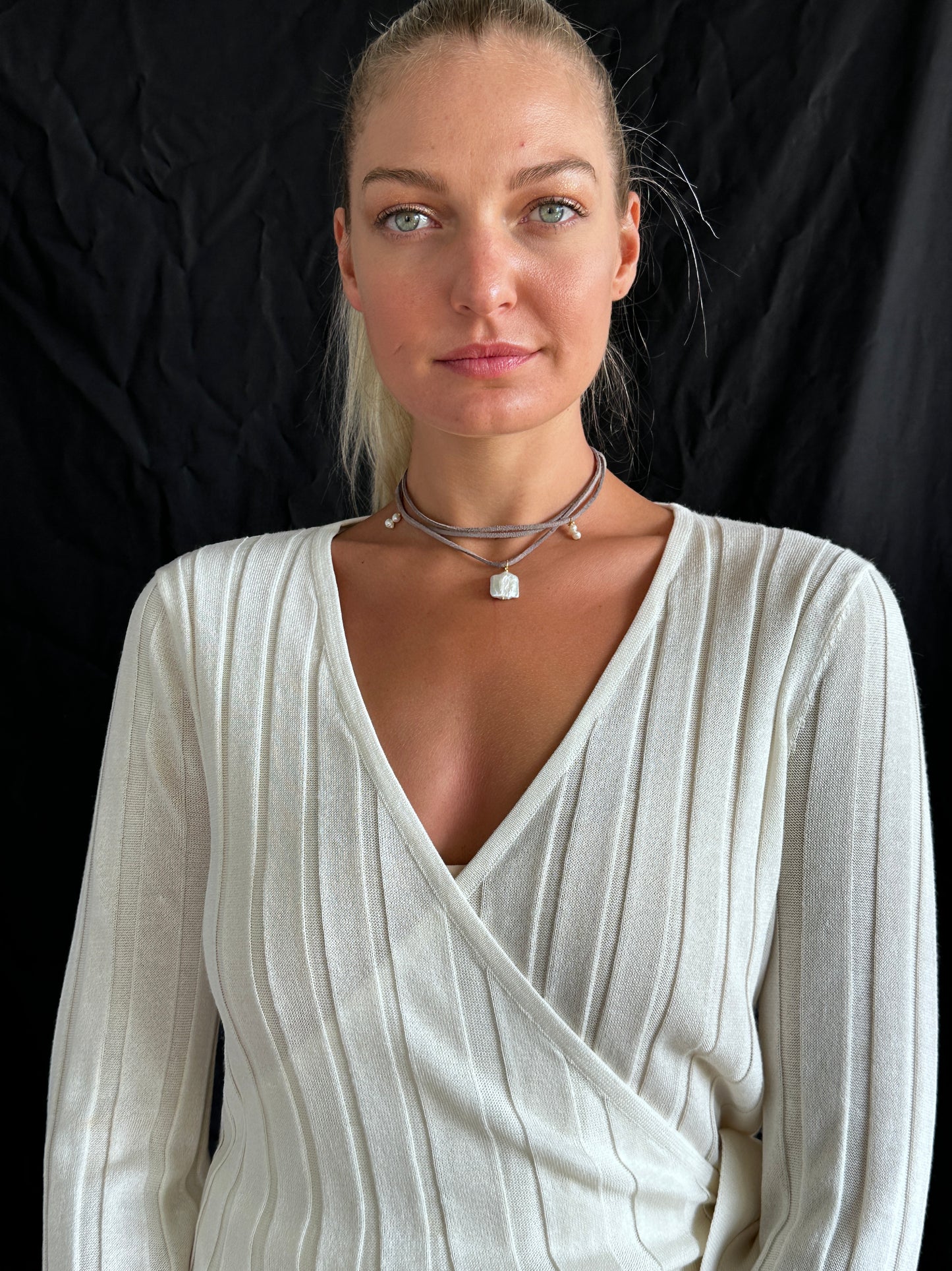 The Panda Necklace in Mist